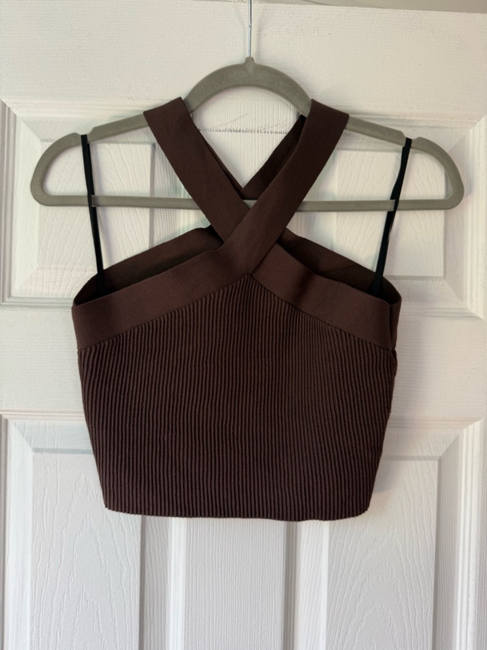 Sculpt Knit Criss Cross Cropped Tank Size Medium Babaton Aritzia